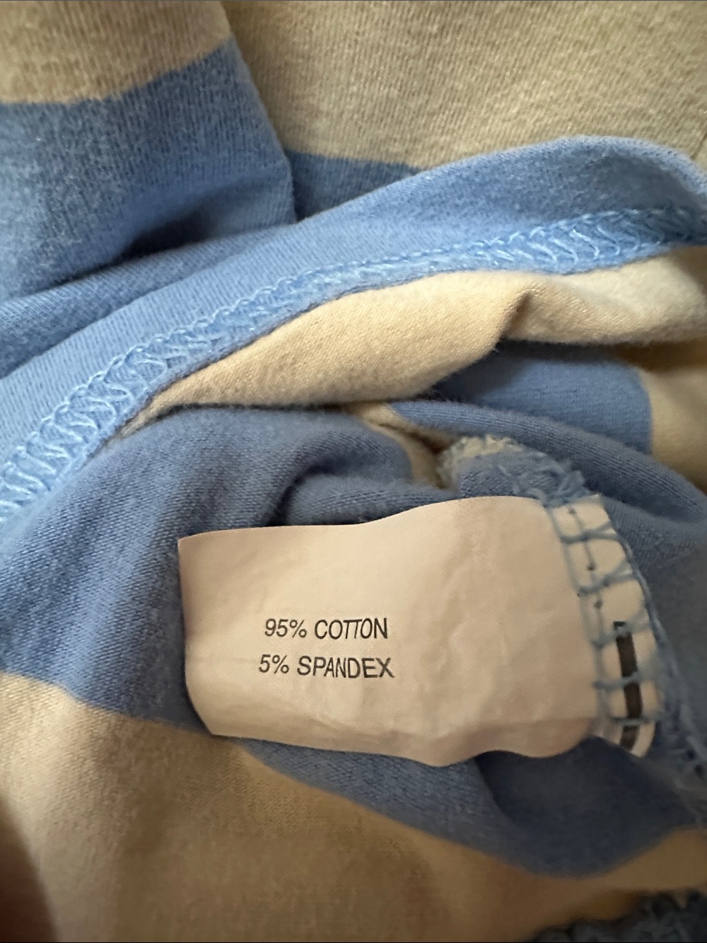 GAP Blue and Cream Striped Long Sleeve Tee - Picture 3 of 5